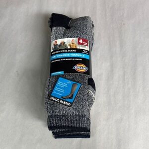 New Dickies Socks Men’s 4 Pair Gray Performance Thermals Merino Wool Mid-Weight